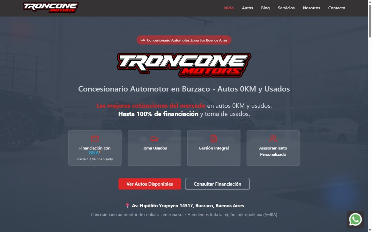 Sitio web de Troncone Motors